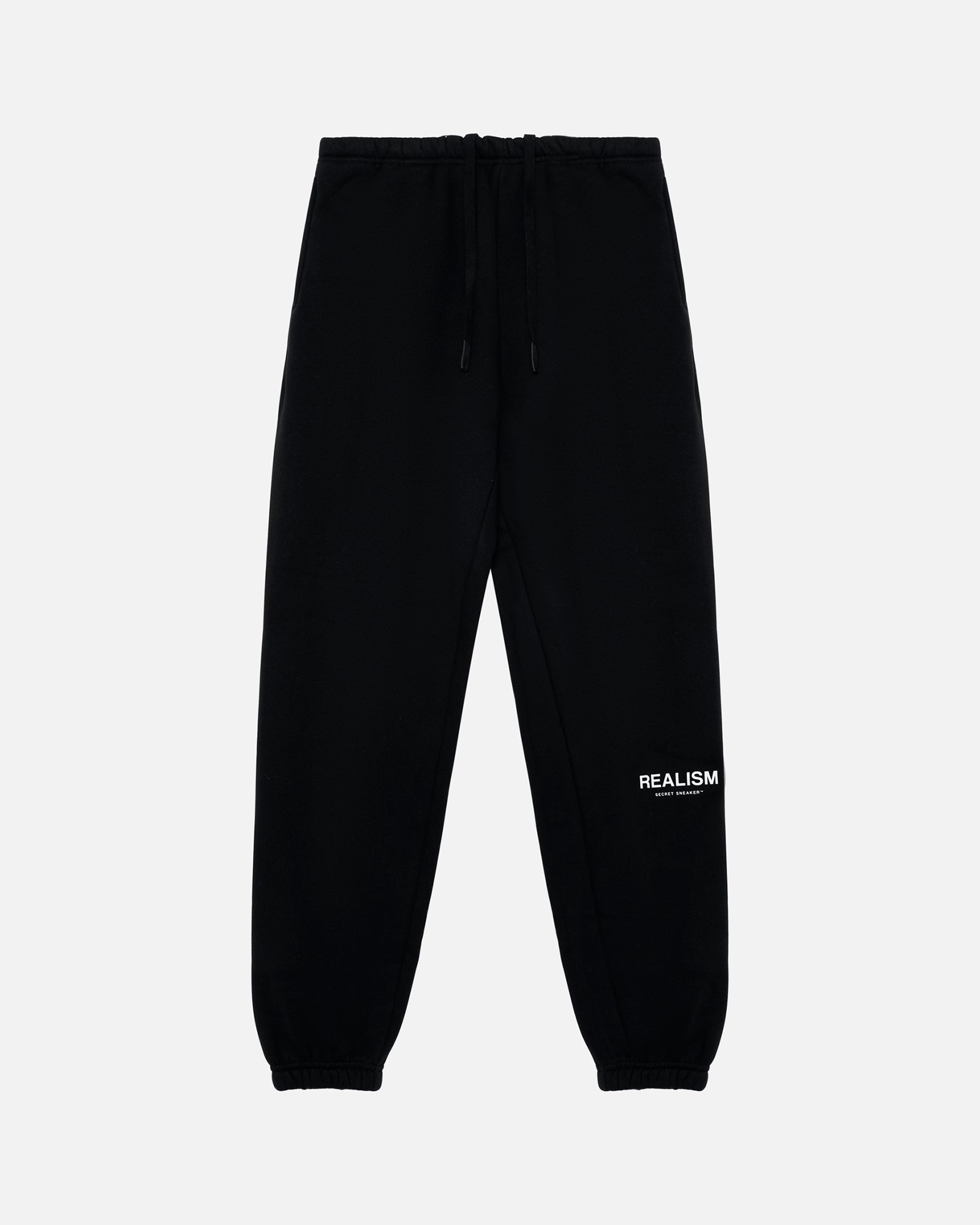 SSS Realism Heaven Logo Sweatpants for Men & Women - Black Comfortable Joggers for Casual Wear, Gym, Lounge & Street Style