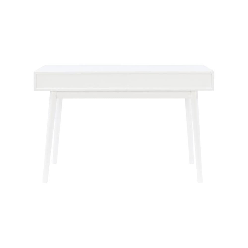 Linon Perry White Wood Two-Drawer Writing Desk - Compact Home Office Desk for Small Spaces, Study & Workstation Use