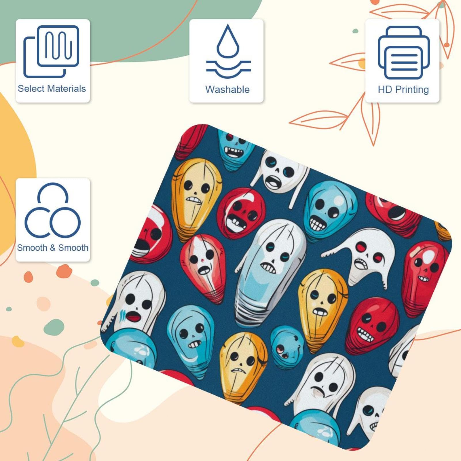 Funny Cartoon Bowling Ball Desk Mat - Non-Slip Rubber Base Gaming Mouse Pad for Work & Play | Perfect for Office, Home & Gaming Setups | Small Desk Pad for Keyboard & Mouse Comfort
