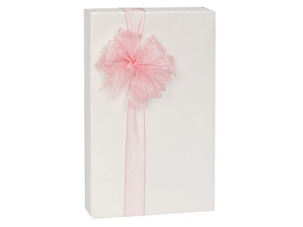 Premium Solid Color Glossy Gift Wrap Paper - Pearl White - 24