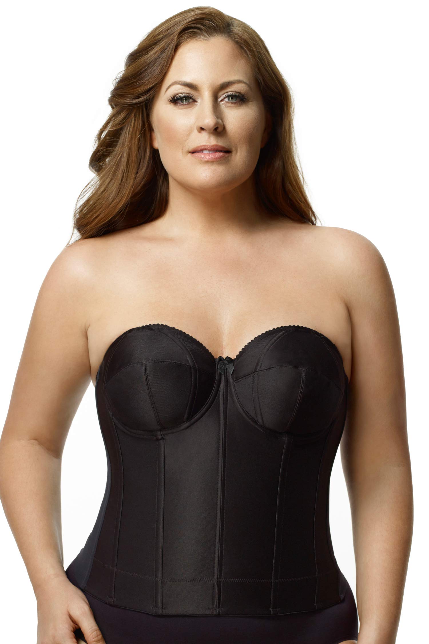 Elila Women's 6421 Strapless Longline Underwire Bra - Full Coverage Support for Wedding, Evening Gowns & Special Occasions