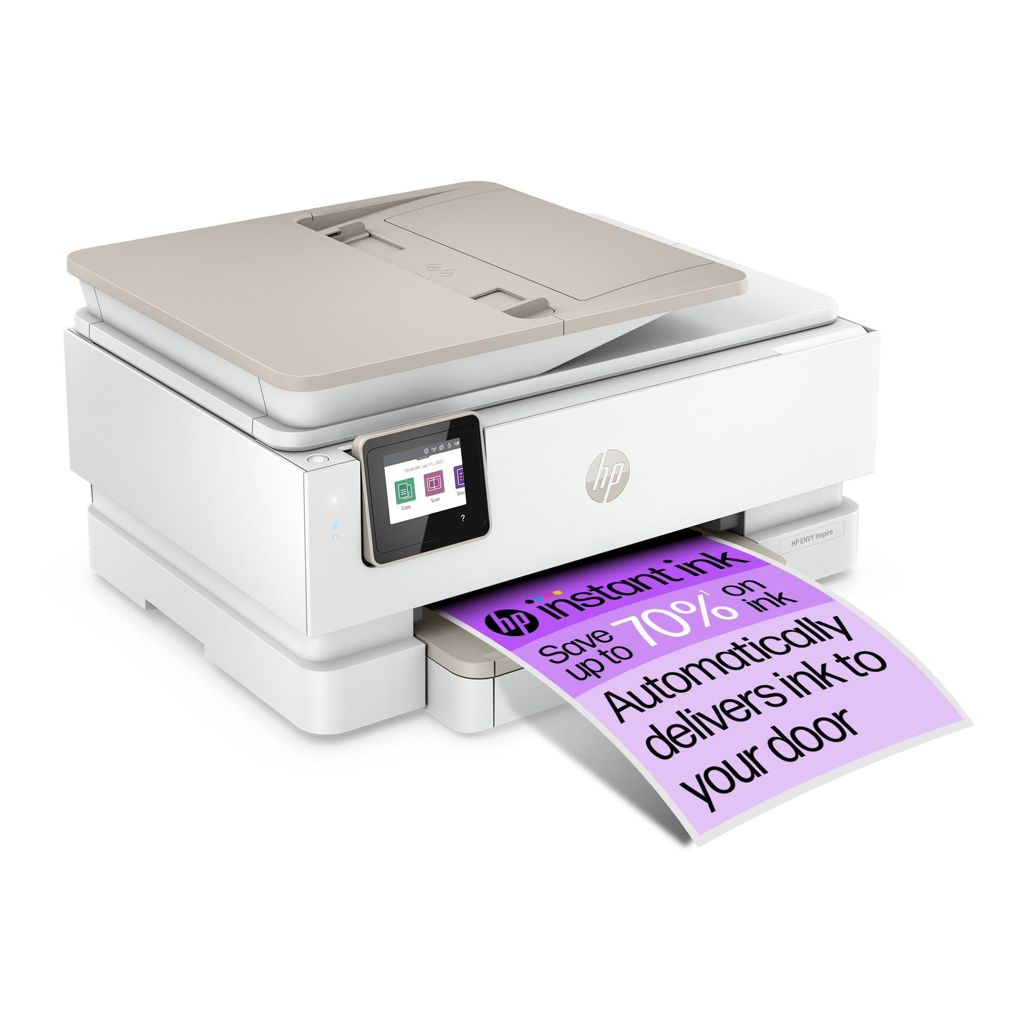 HP ENVY Inspire 7920e Wireless All-in-One Color Printer with 35-Page Auto Document Feeder - Includes 3 Months Instant Ink & HP+ (White) | Perfect for Home Office, Remote Work & Small Business Printing