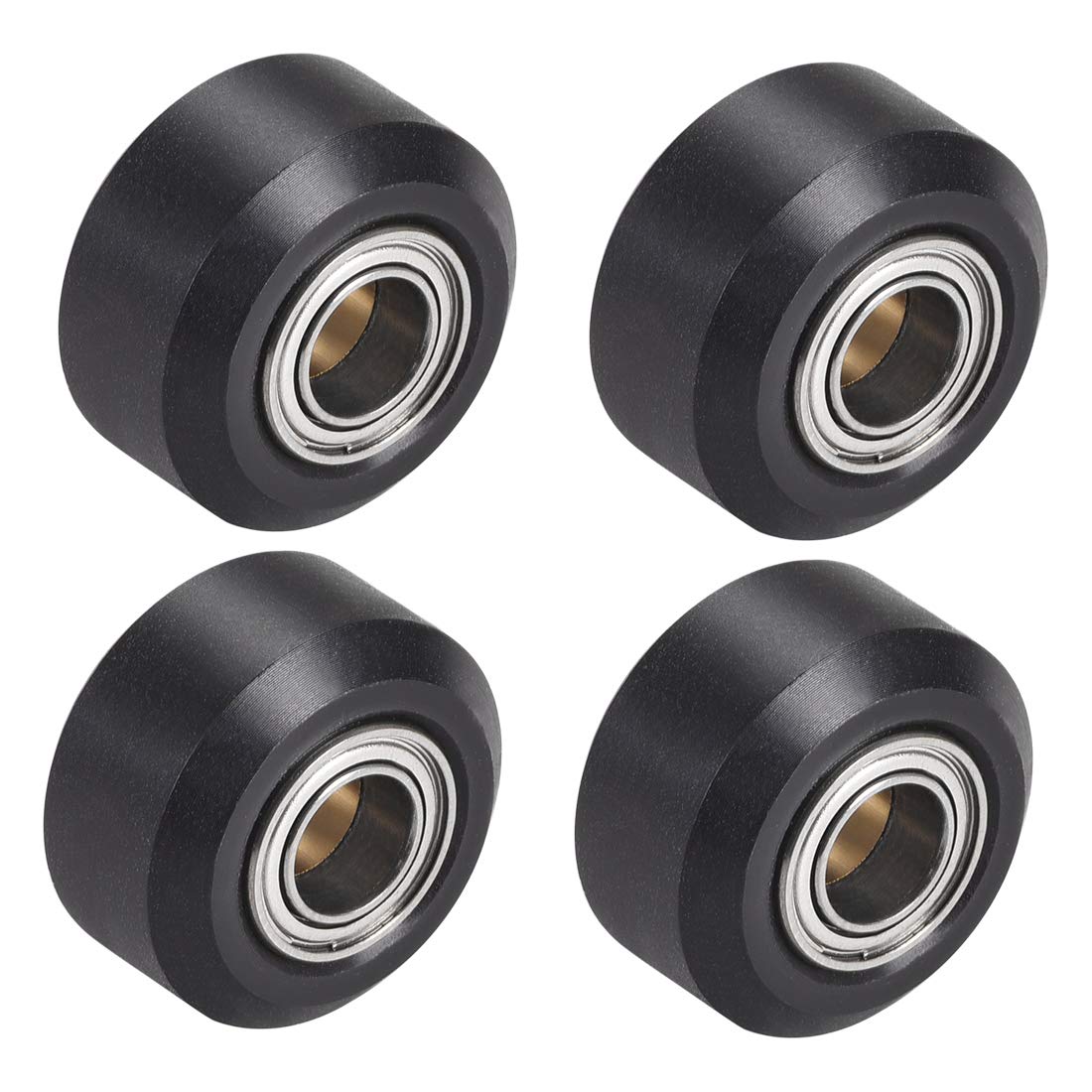 uxcell POM V Wheel with Bearing for 3D Printer, CR Series OD 15.5mm (4 Pack) - Smooth Linear Motion for DIY 3D Printing Projects & CNC Machines