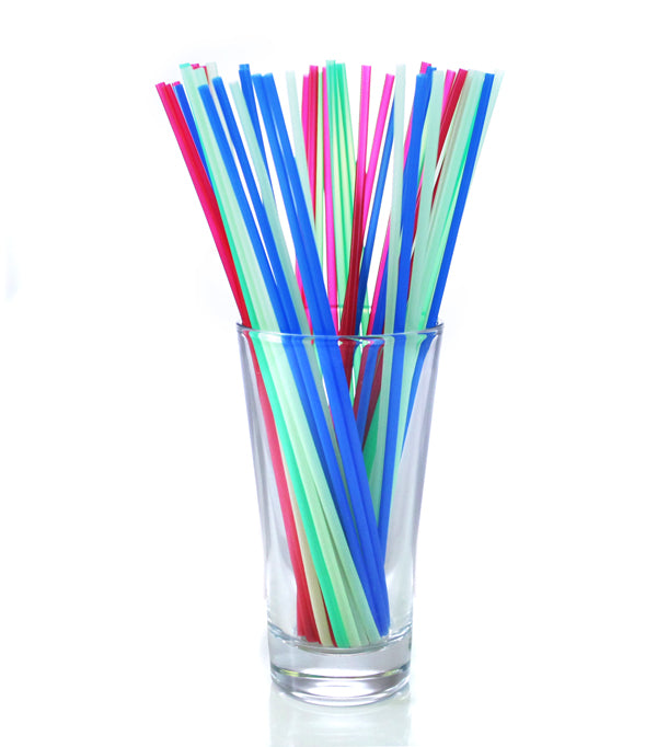 BarConic® Collins Straws - 8 Vibrant Color Options, Pack of 500 - Perfect for Parties, Cocktails, Smoothies & Home Bars