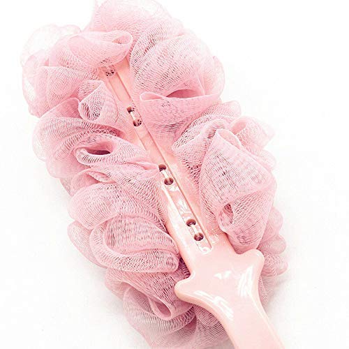 BlueFinger Loofah Back Scrubber with Long Handle - Soft Nylon Mesh Bath Sponge & Shower Brush Set, Exfoliating Body Scrubber for Deep Cleansing (Mix Colors) - Perfect for Back Washing, Exfoliation & Relaxing Spa Experience at Home