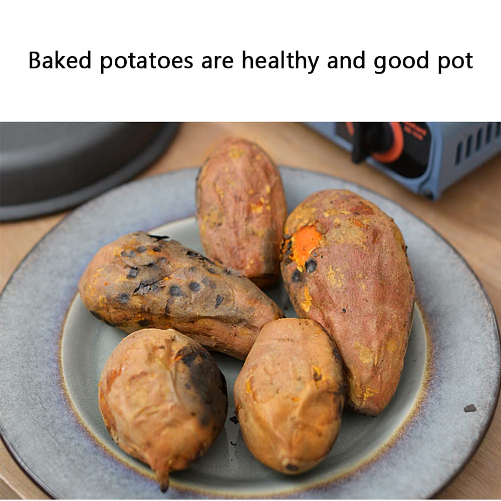 Premium 27cm Thickened Cast Iron Roasting Pan - Multi-Function Sweet Potato & Corn Roaster, BBQ Grill Tool for Home & Outdoor Cooking - Perfect for Camping, Picnics and Backyard Gatherings