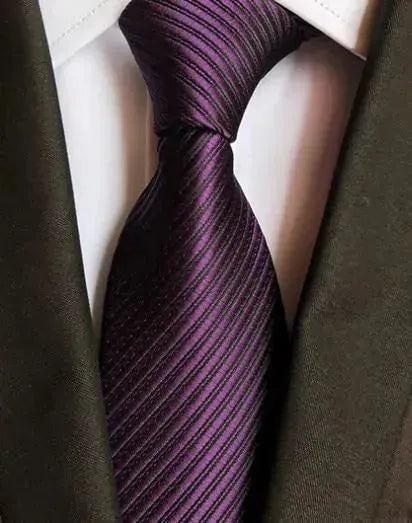 Premium Silk Necktie for Men - Elegant Striped & Plaid Patterns - Perfect for Business, Weddings & Formal Occasions