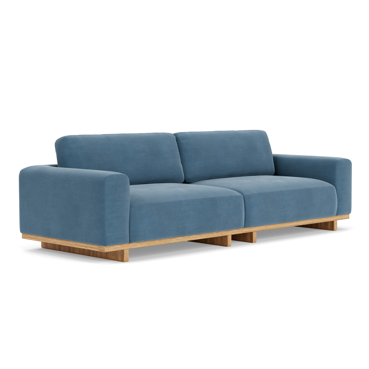 Luxury Aya Velvet 3.5 Seater Sofa - Modern Upholstered Couch for Living Room, Lounge & Home Theater - Soft Fabric Sectional Sofa with Comfortable Cushions