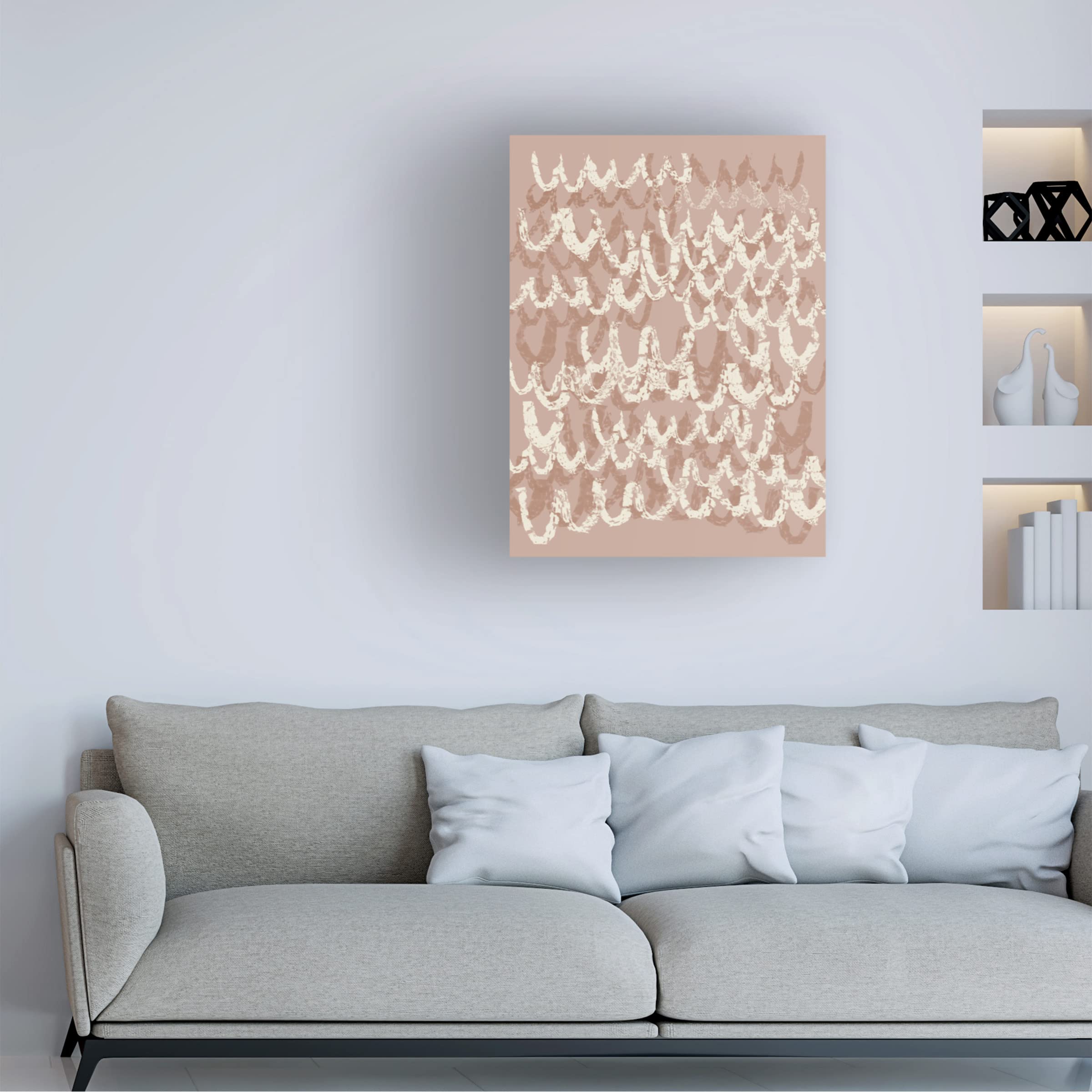 Jennifer Goldberger 'Scalloped IV' Canvas Wall Art Print - Modern Home Decor for Living Room, Bedroom & Office - Trademark Fine Art Collection