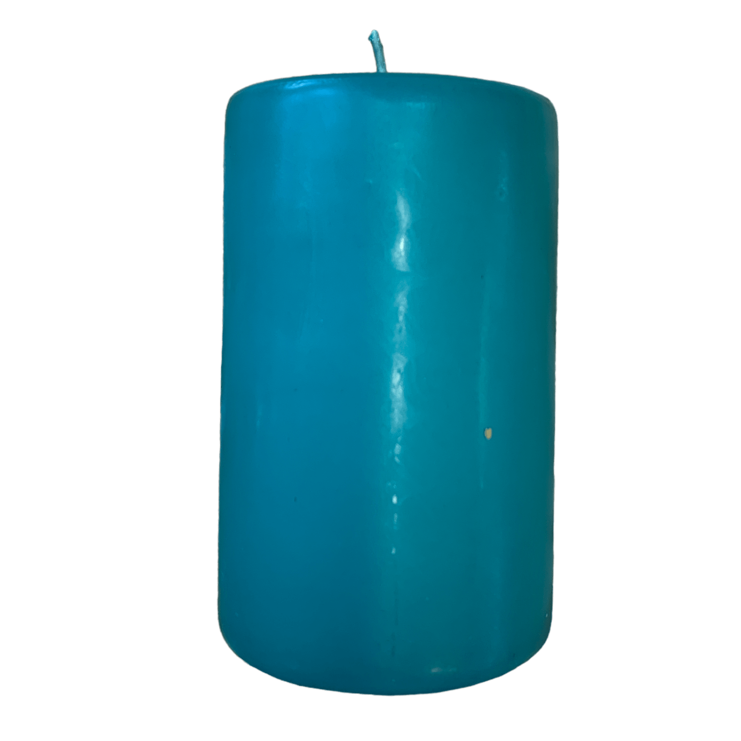 Turquoise Pillar Candle 100mm (4 Inch) - Handmade Soy Wax Candle for Home Decor, Wedding Centerpieces & Relaxation