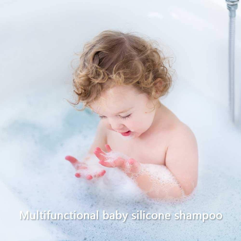 Bhavyam Multifunctional Silicone Bath Brush & Body Scrubber for Babies & Kids - Anti-Cellulite Exfoliating Bath Gloves - Gentle Baby Shower Essential (Small, Multicolor) - Perfect for Sensitive Skin Care & Spa Day at Home