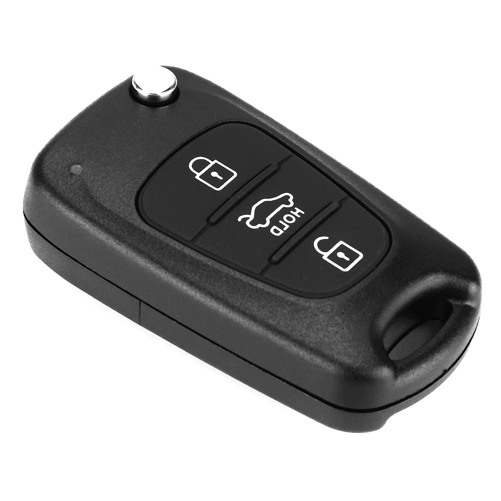 Premium ABS Flip Key Fob Case - Durable Rustproof Key Cover Replacement for KIA Rondo, Soul, Rio - Perfect Car Accessory for Key Protection & Style Enhancement