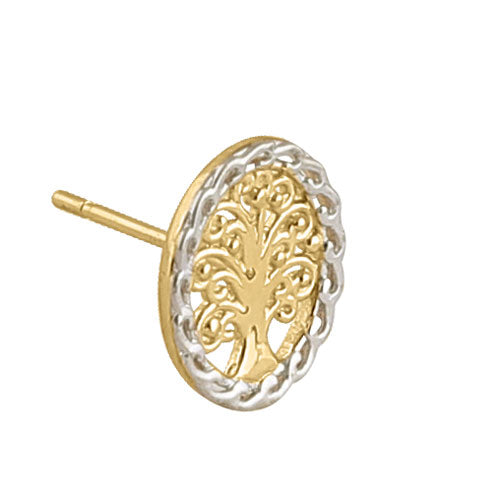 14K Yellow Gold Tree of Life Earrings for Women - Dainty Solid Gold Nature Inspired Jewelry - Perfect for Everyday Wear, Gifts & Special Occasions