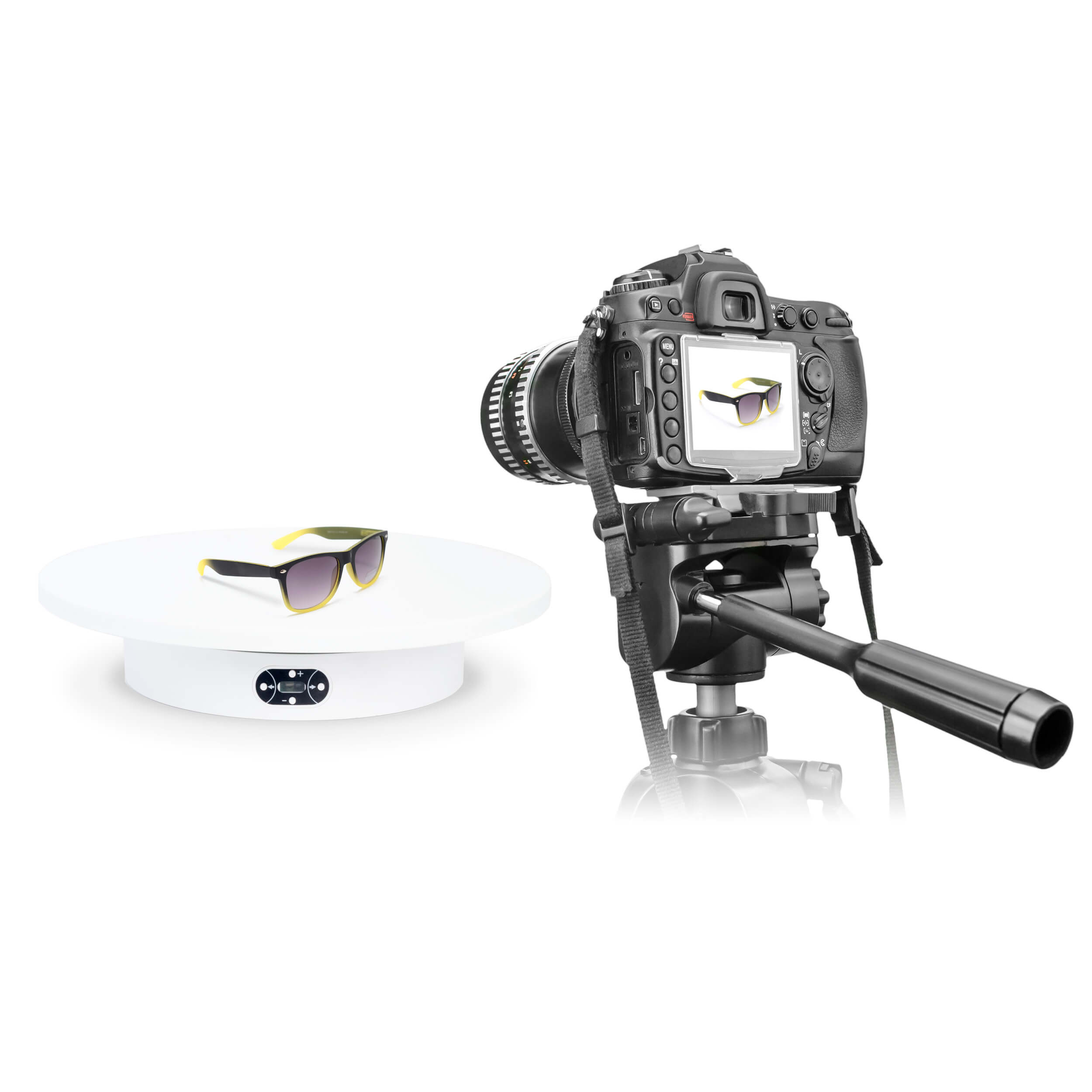 ORBIT300 Smart 30cm Electric Motorized Photography Turntable - 360° Rotating Display Stand for Product Photography, Jewelry, Food & E-commerce Showcase