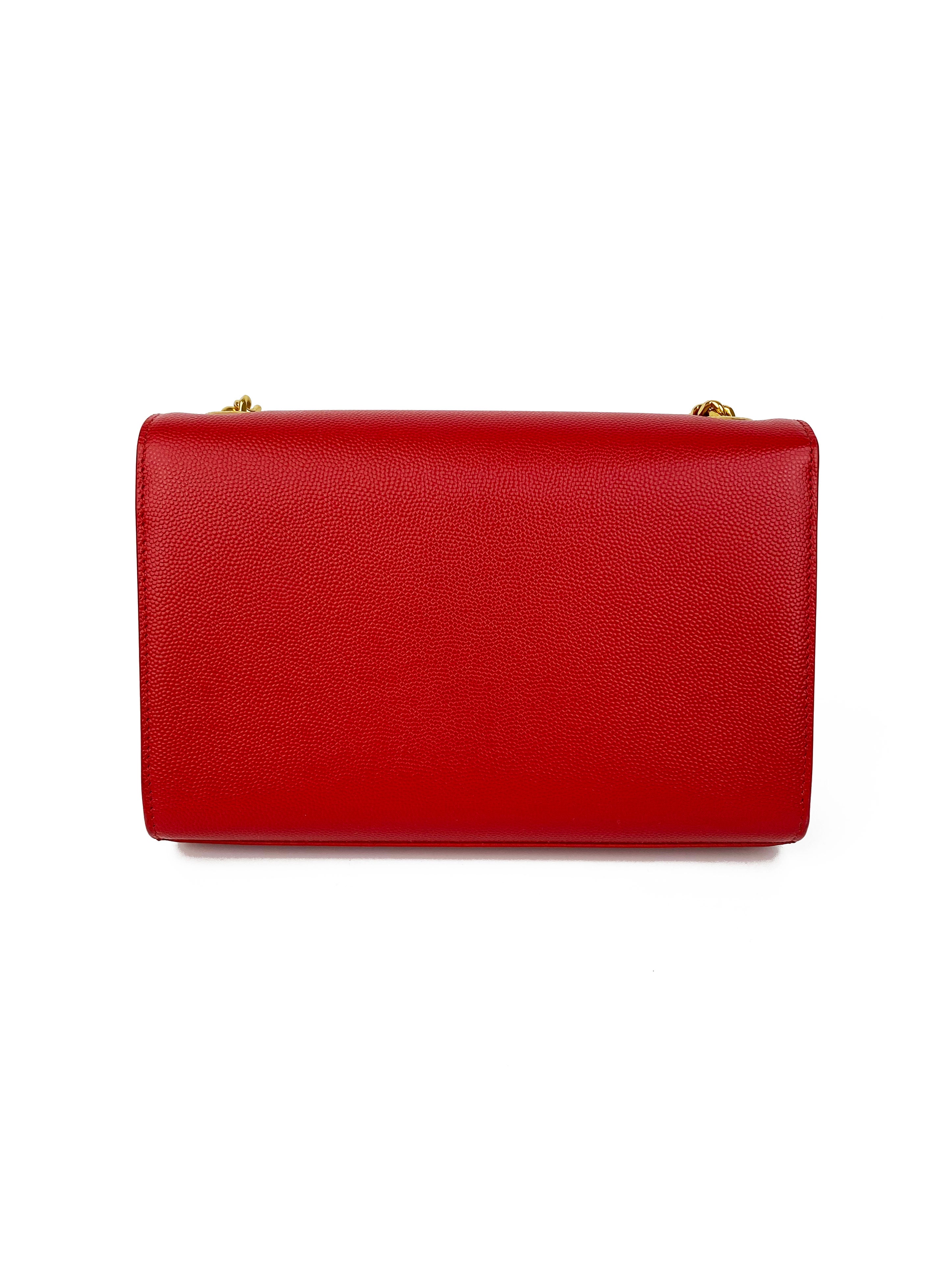 Saint Laurent Small Red Kate Bag - Luxury Crossbody Handbag for Women | Perfect for Evening Parties, Date Nights & Special Occasions