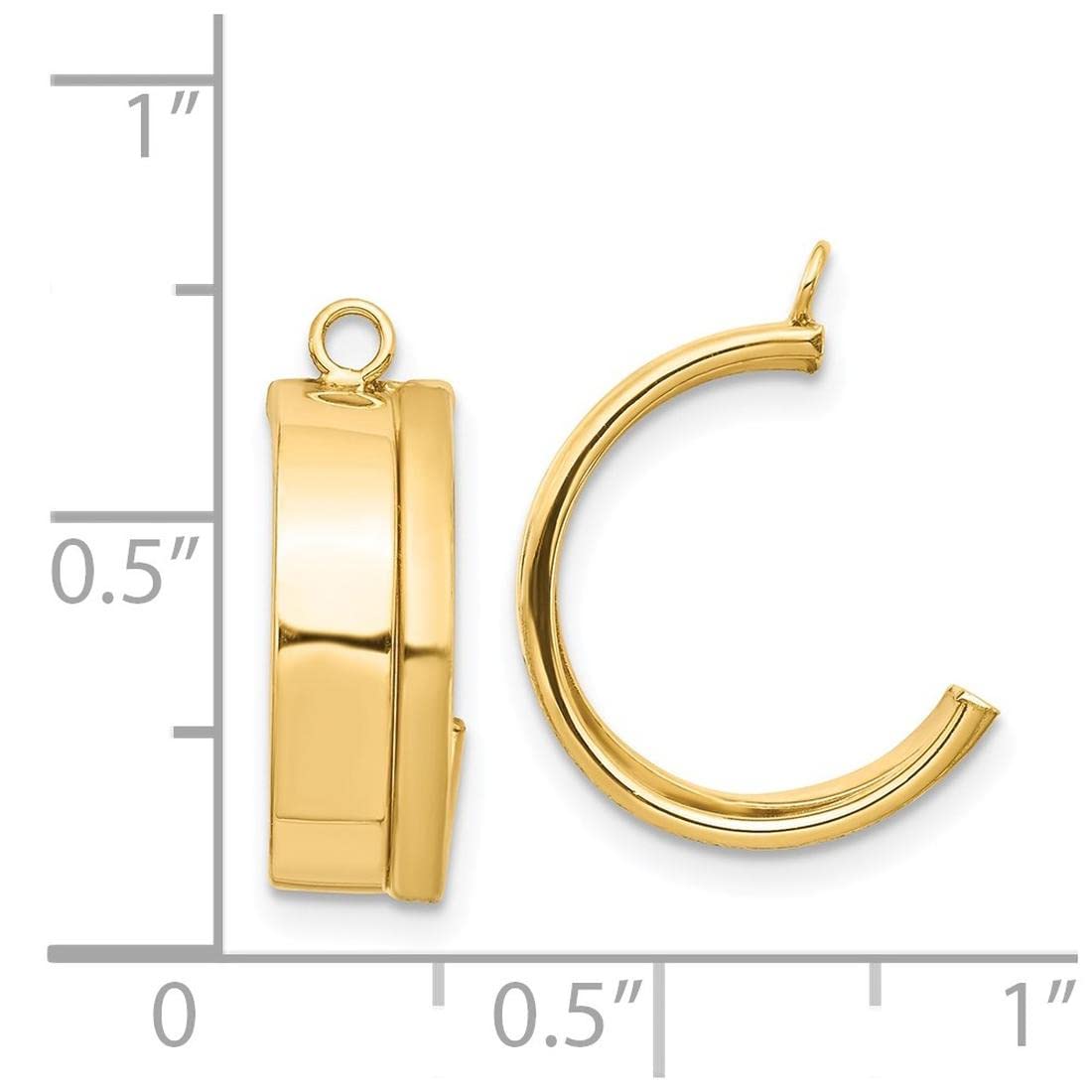 14K Yellow Gold Dangle Earring Jacket - Elegant Layered Earring Enhancer for Women | Perfect for Parties, Weddings & Everyday Wear