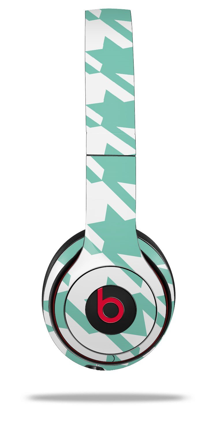 Beats Solo 4/3/2 Wireless Headphone Skin Cover - Houndstooth Seafoam Green Vinyl Decal Wrap (Headphones Not Included) | Protective Case for Gym, Travel & Daily Use