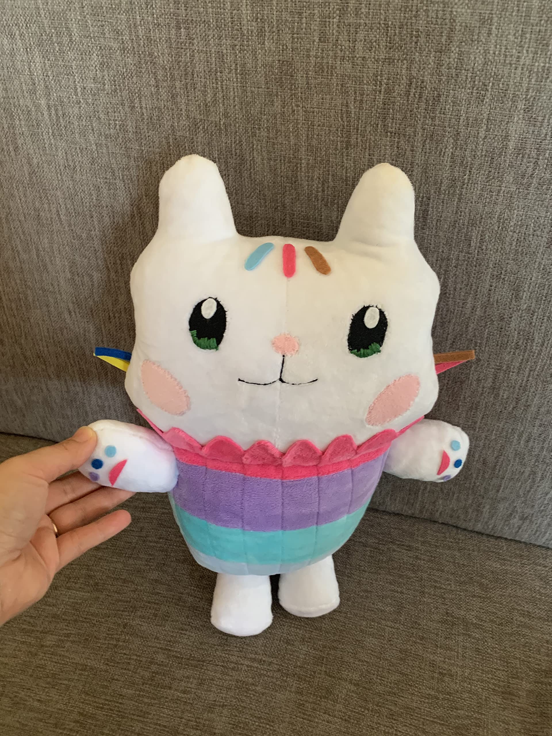 Handmade White Cat Plush Toy - Soft Stuffed Animal for Kids, Home Decor & Gifts | Perfect for Nursery, Bedroom & Cuddling