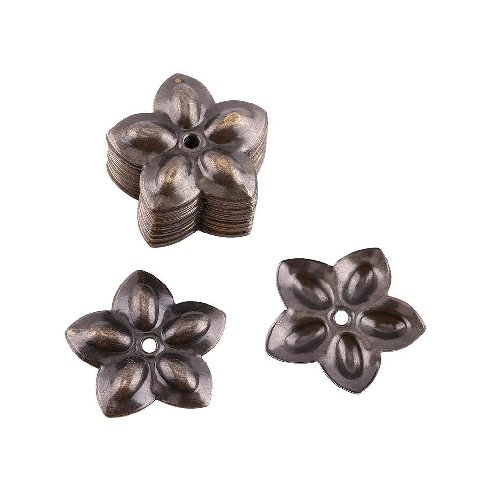 100pcs Antique Brass Upholstery Tacks - 23mm Furniture Nails for Sofa Repair, DIY Crafts & Home Decor | K245 Plum Nail | Perfect for Upholstery Projects, Woodworking & Decorative Accents