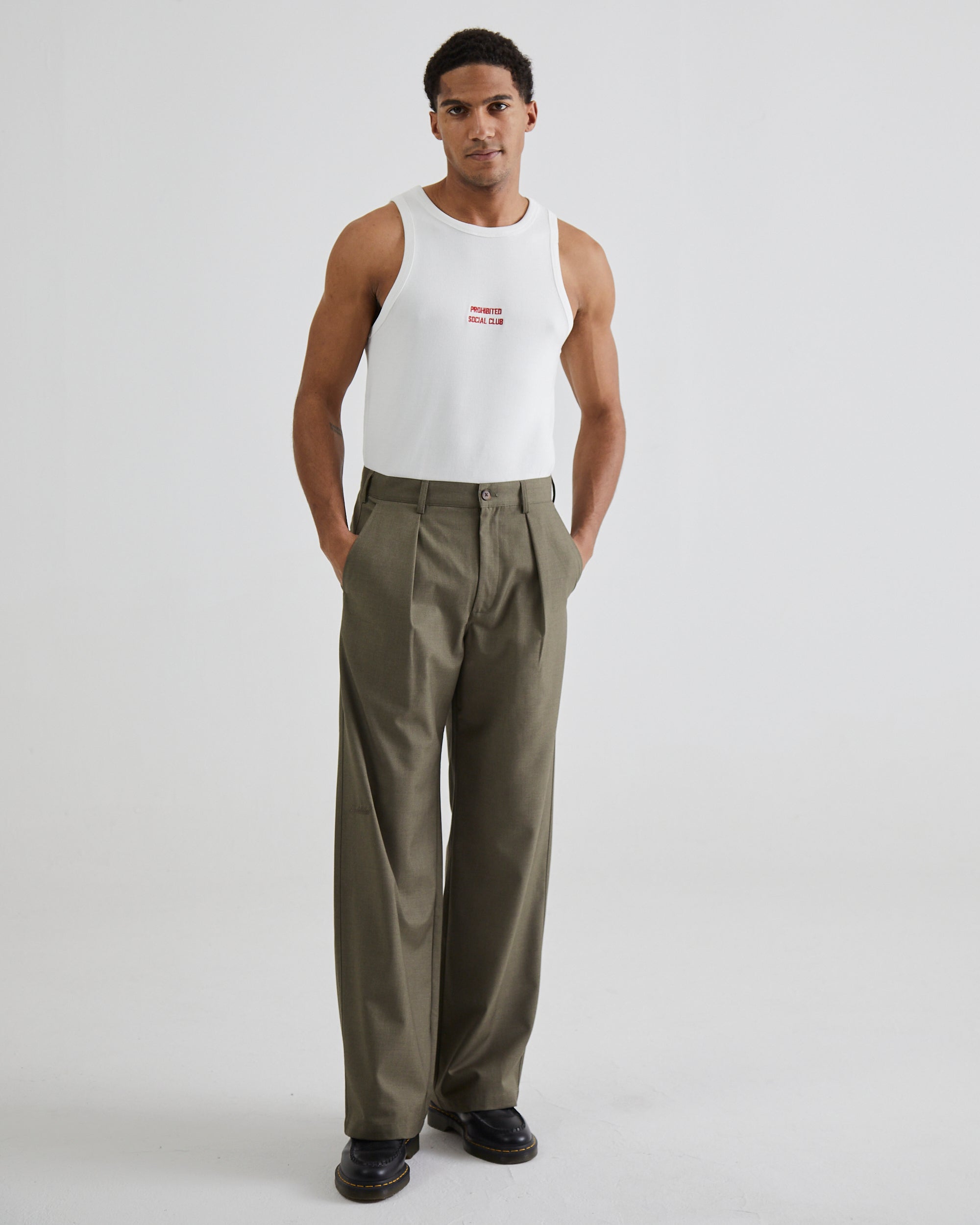 SoHo Pleated Pants Vintage Khaki - Women's High Waisted Trousers for Office & Casual Wear | Comfortable & Stylish Work Pants for Business & Everyday Outfits