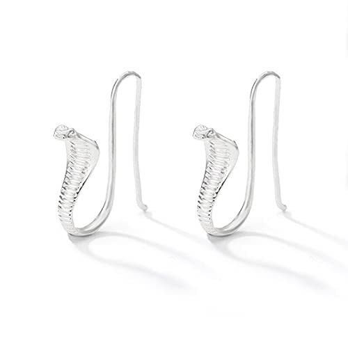 Egyptian Cobra Snake Earrings - Sterling Silver Serpent Jewelry for Women | Unique Animal Earrings for Parties, Halloween & Boho Fashion