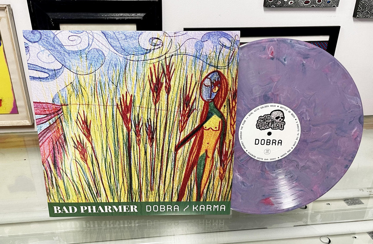 Bad Pharmer Dobra Karma Colored Vinyl LP - Limited Edition Psychedelic Rock Record for Music Collectors & Audiophiles (Perfect for Home Listening, Gifts & Vinyl Collections)