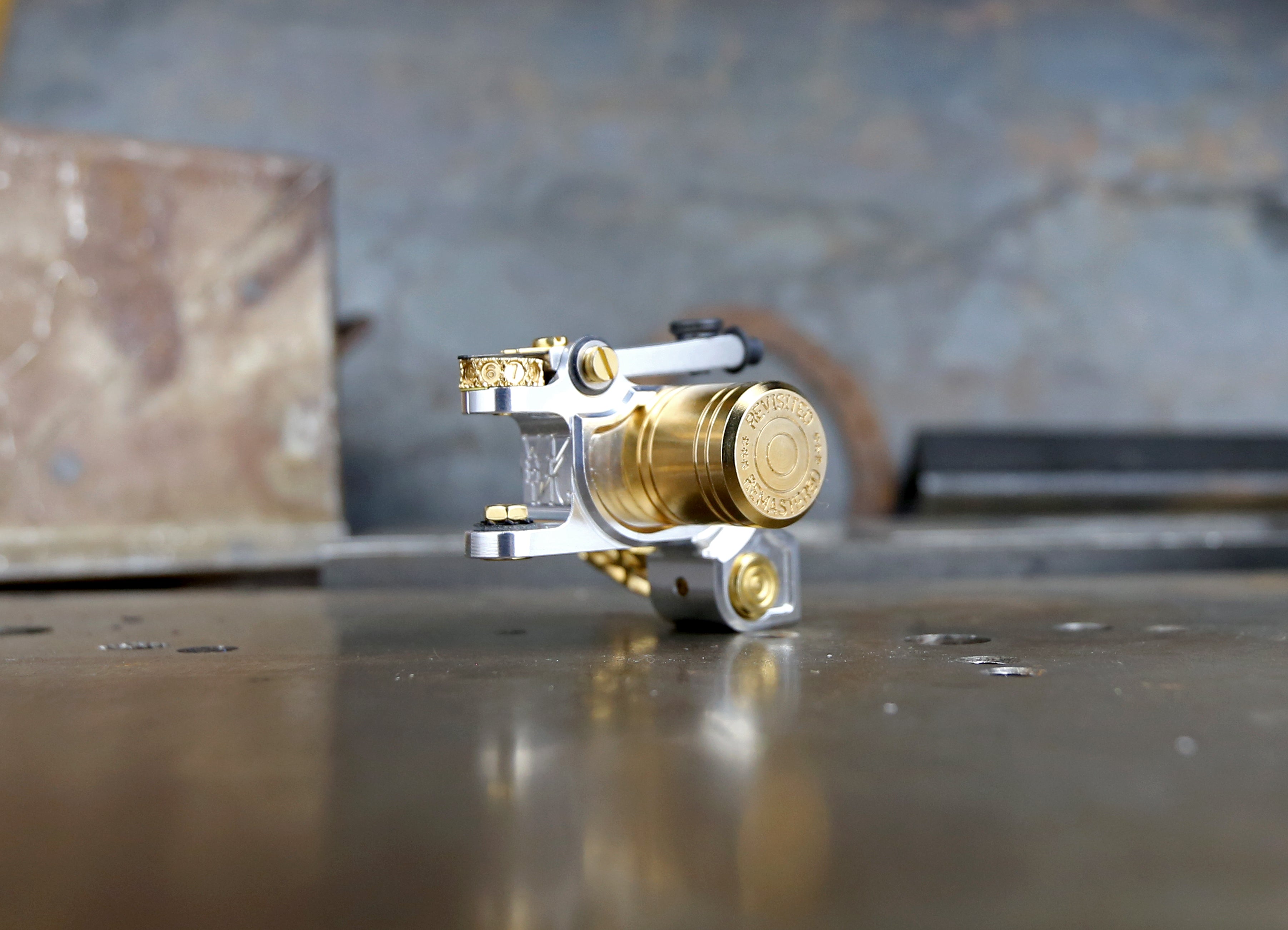 Limited Edition Dan Kubin Polished Aluminum & Gold V3R Sidewinder Knife - EDC, Camping, Survival & Outdoor Activities