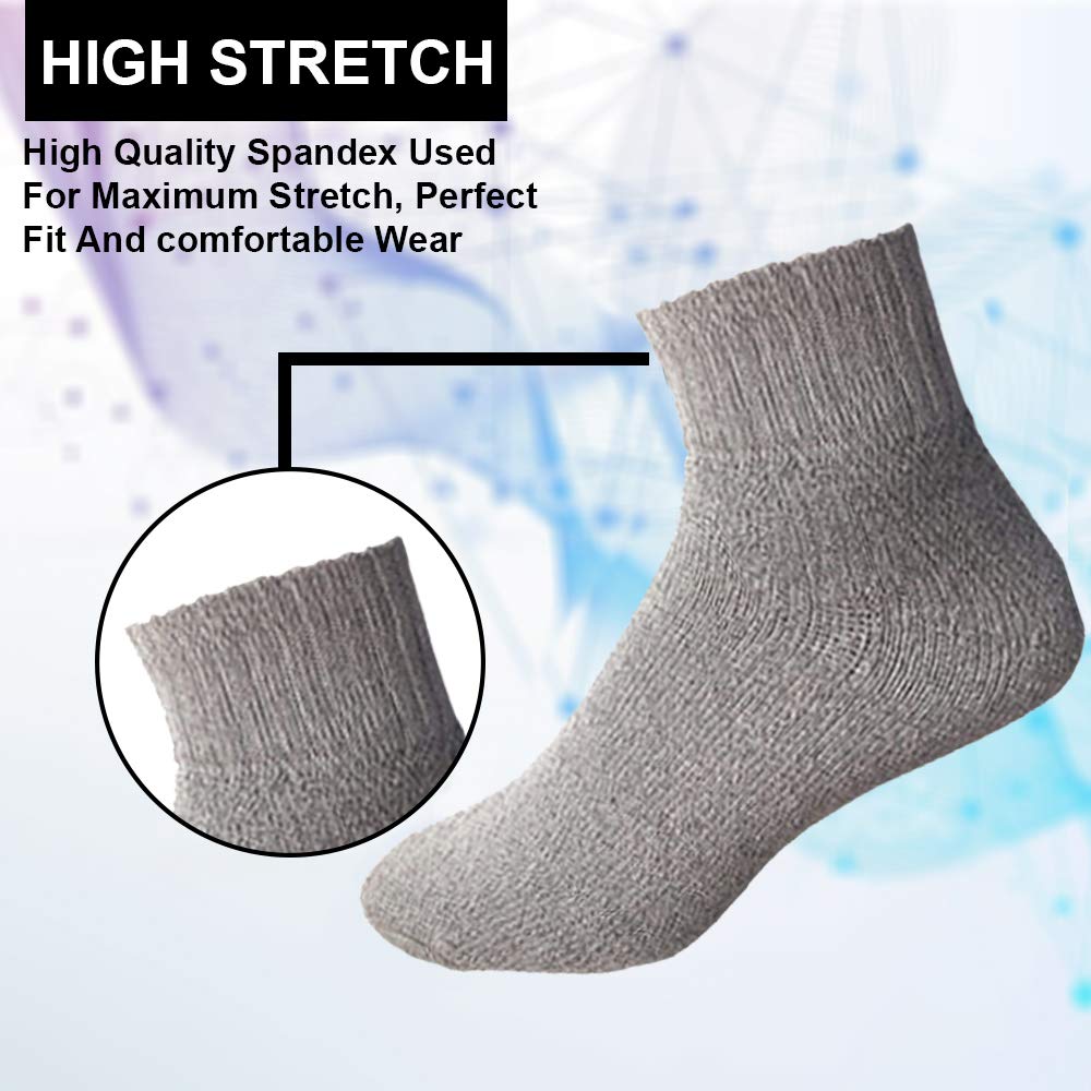 **Yacht & Smith Men's Cotton Athletic Mid Ankle Socks - Bulk Pack (Size 10-13) - Perfect for Running, Gym & Casual Wear**