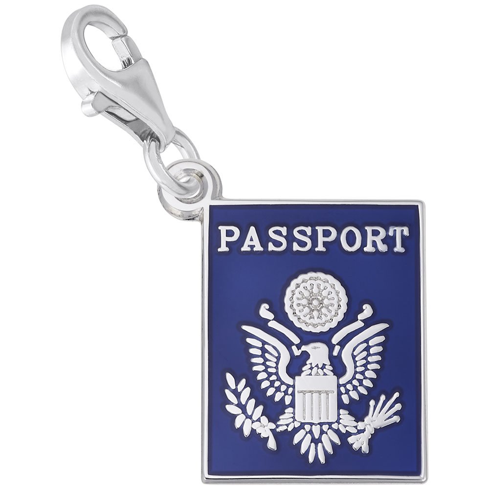 Passport Charm with Lobster Claw Clasp - Travel Inspired Jewelry for Bracelets & Necklaces - Perfect for Vacation, Souvenirs & Wanderlust Gifts