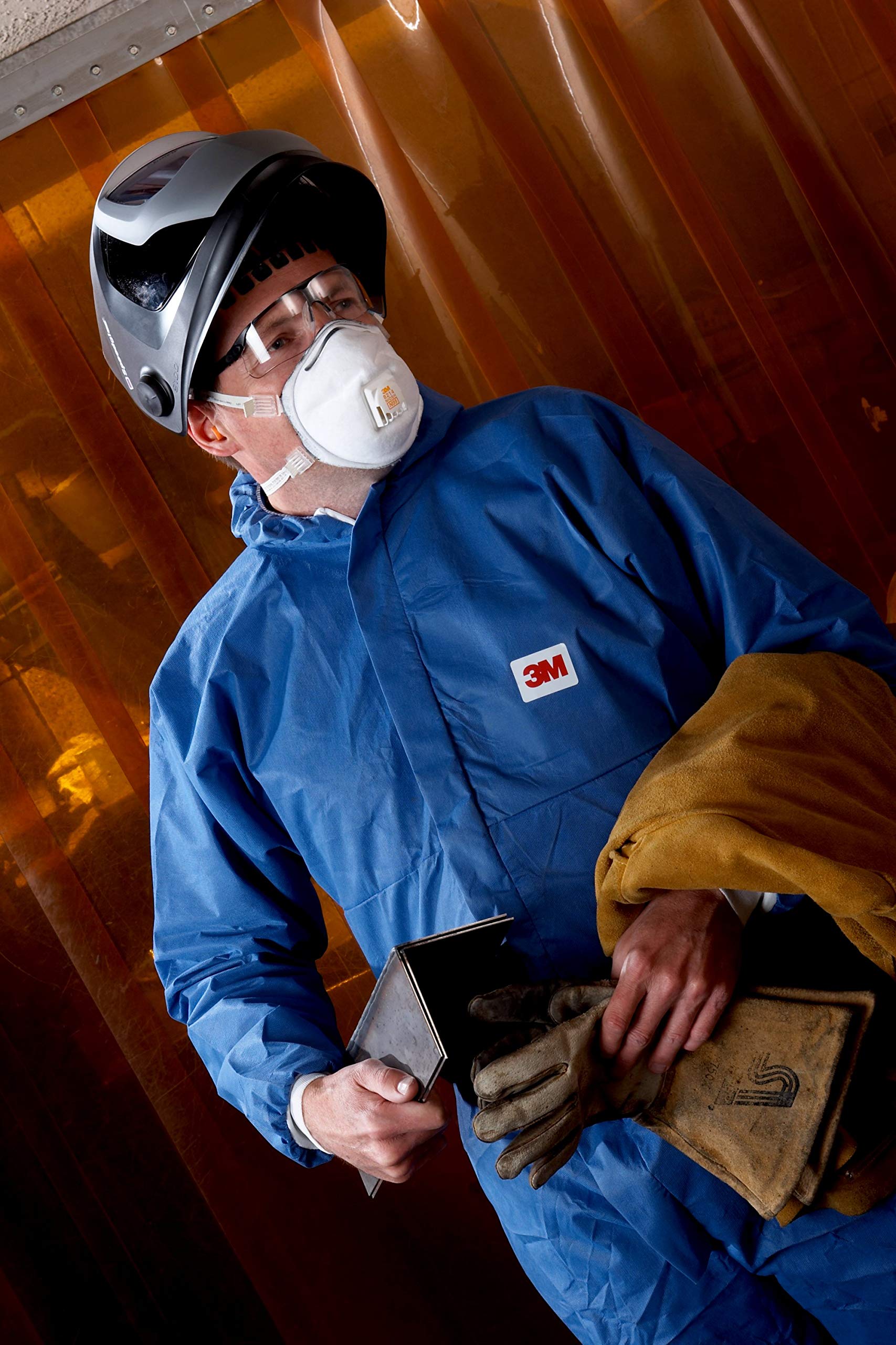 3M Protective Disposable Coveralls - Bulk Pack of 25, Hooded Flame-Resistant Coveralls with SMS Fabric | XL Size (4530-BLK-XL) for Light Liquid Splash & Hazardous Dust Protection | Ideal for Industrial Work, Chemical Handling & Emergency Response Scenarios