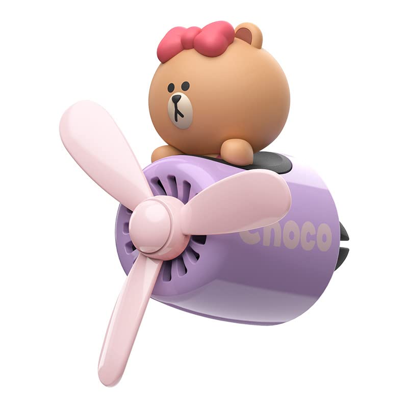 Car Air Freshener with Rotating Propeller - Astronaut Pilot Airplane Design, Cute Bear Girl Vent Clip Diffuser for Car Perfume & Automotive Decoration | Perfect for Road Trips, Commuting & Gifts