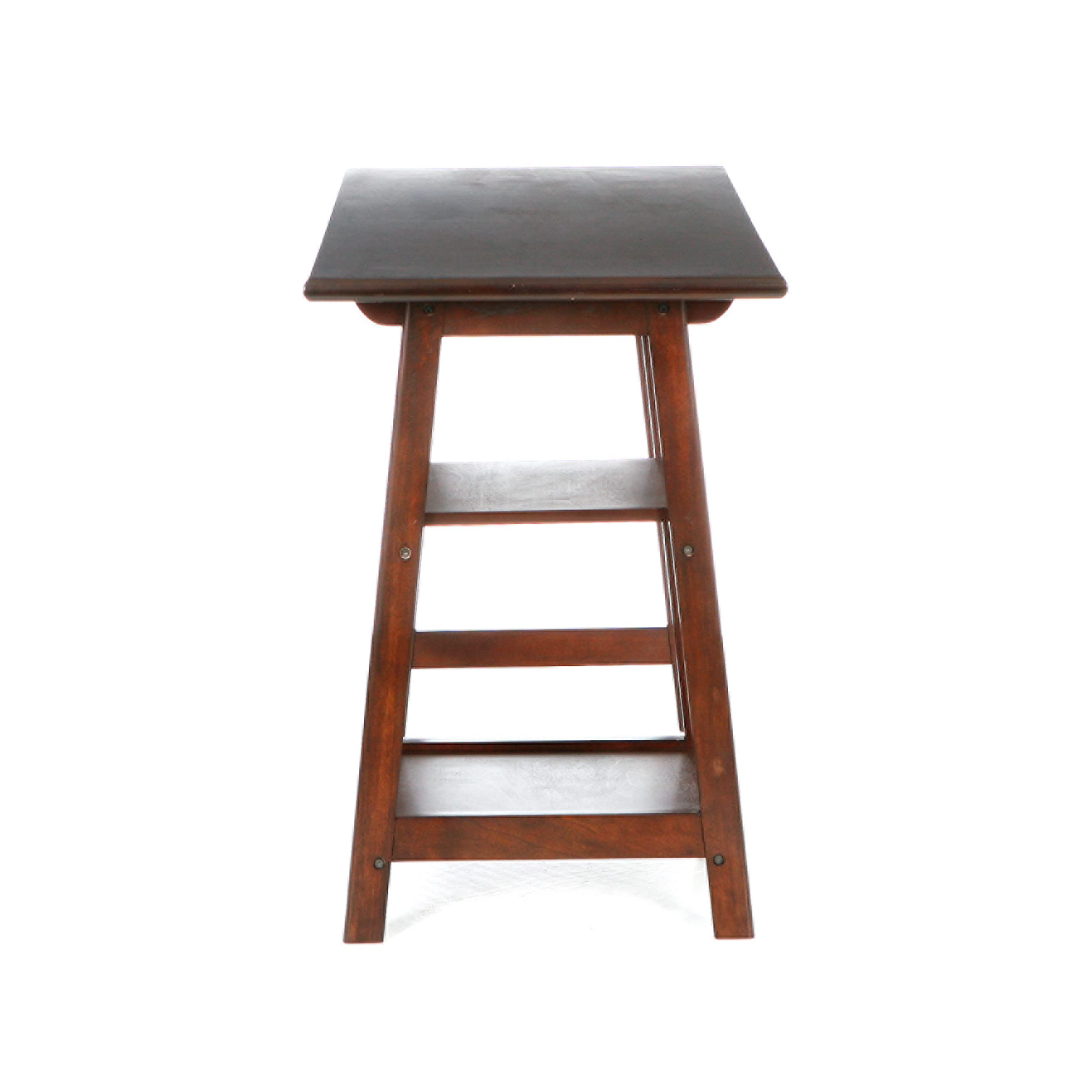SEI Furniture Langston Spacious A-Frame 2-Shelf Writing Desk in Espresso - Perfect for Home Office, Study Room & Small Spaces