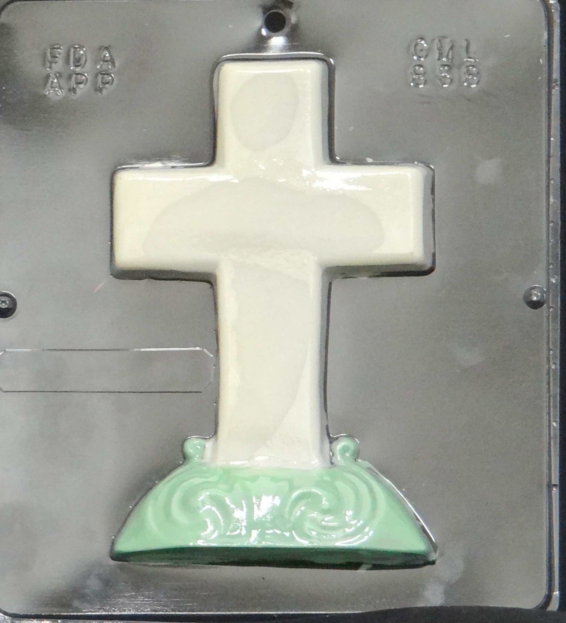 Cross on Base Chocolate Candy Mold for Easter Baking - 838 - Perfect for DIY Easter Treats, Holiday Gifts & Party Decorations