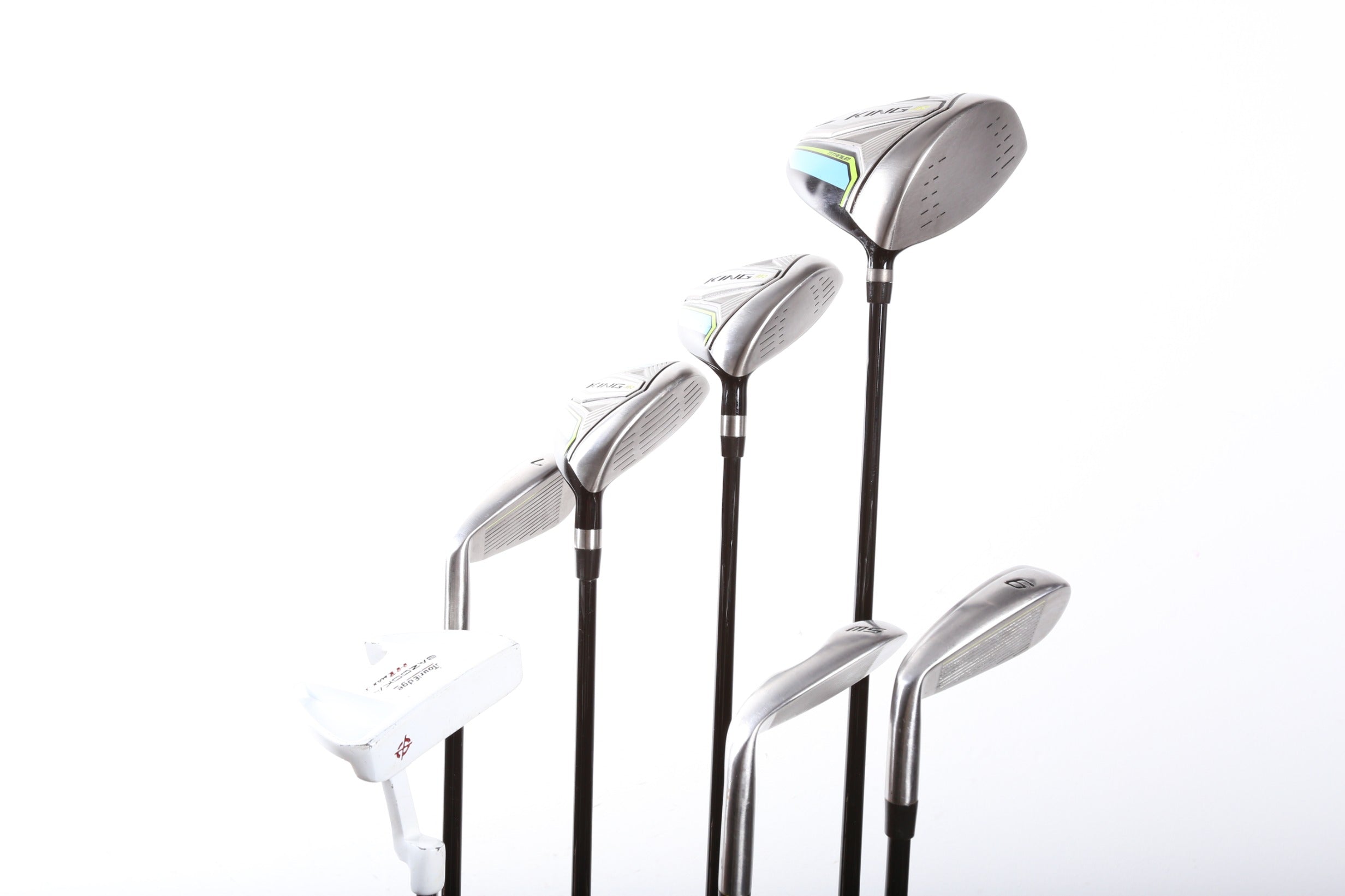 Cobra King Junior Golf Club Set - Right Hand Youth Driver, Fairway Wood, Hybrid, 7 Iron, 9 Iron, Sand Wedge & Putter - Perfect for Young Golfers Learning & Practicing on the Course