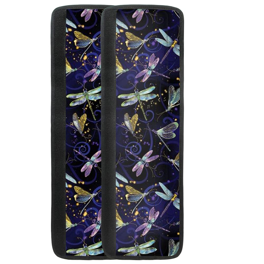 Freewander 2-Piece Purple Shiny Dragonfly Microwave & Refrigerator Handle Covers - Anti-Slip, Waterproof Kitchen Appliance Protector for Fingerprints, Oil Stains & Food Spills - Perfect for Modern Kitchens & Home Decor