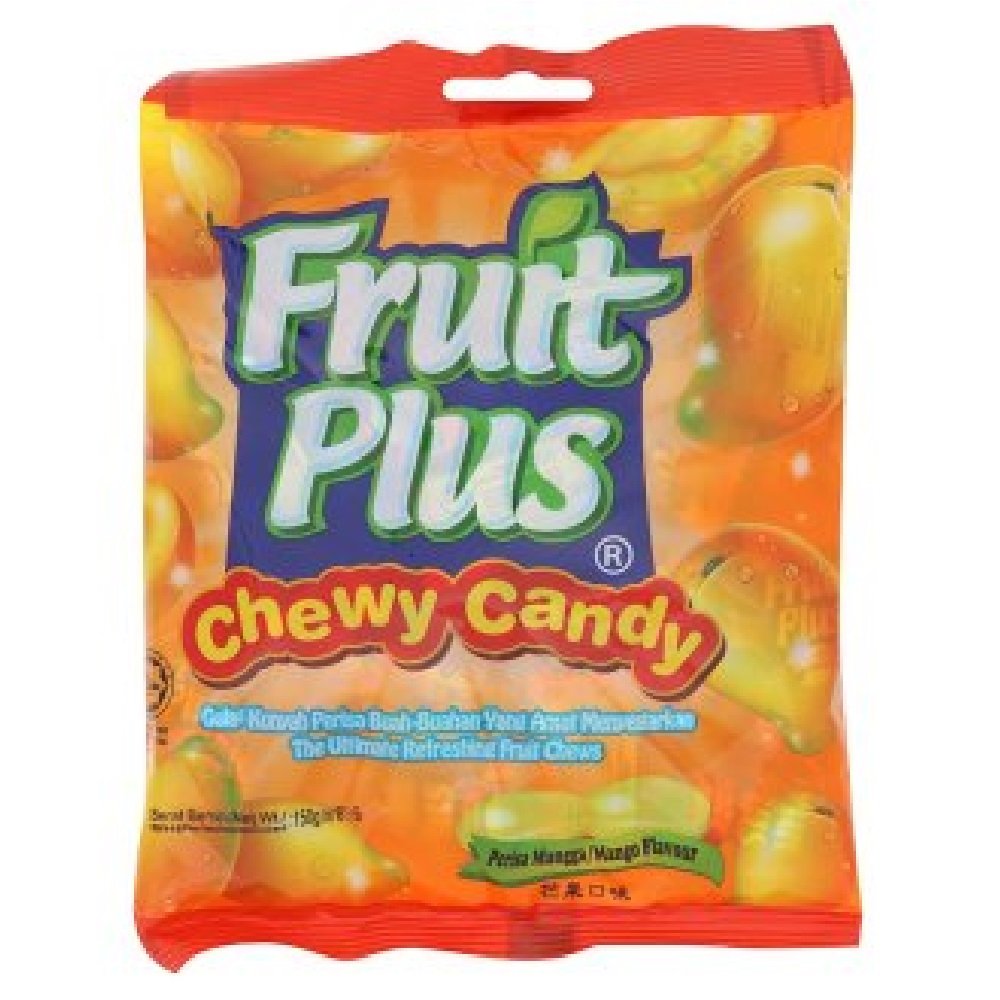 Fruit Plus Chewy Candy 150g - Mango Flavor (12 Pack) | Soft & Juicy Tropical Fruit Snacks for Kids & Adults | Perfect for Lunchboxes, Parties & On-the-Go Energy Boost