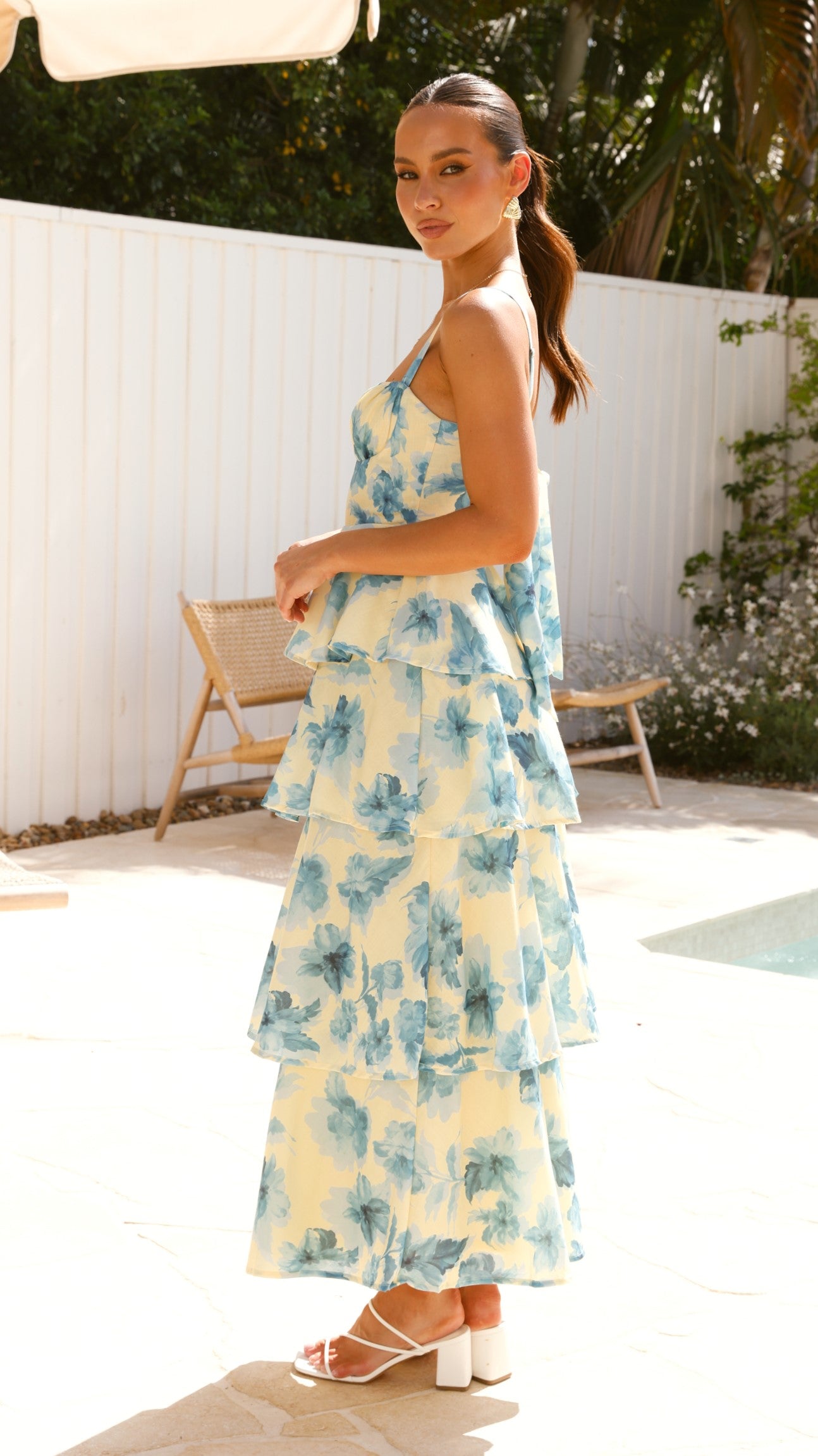 Indi Maxi Dress - Yellow Floral Print Long Summer Dress for Women | Beach Vacation, Boho Festival, Casual Outfit