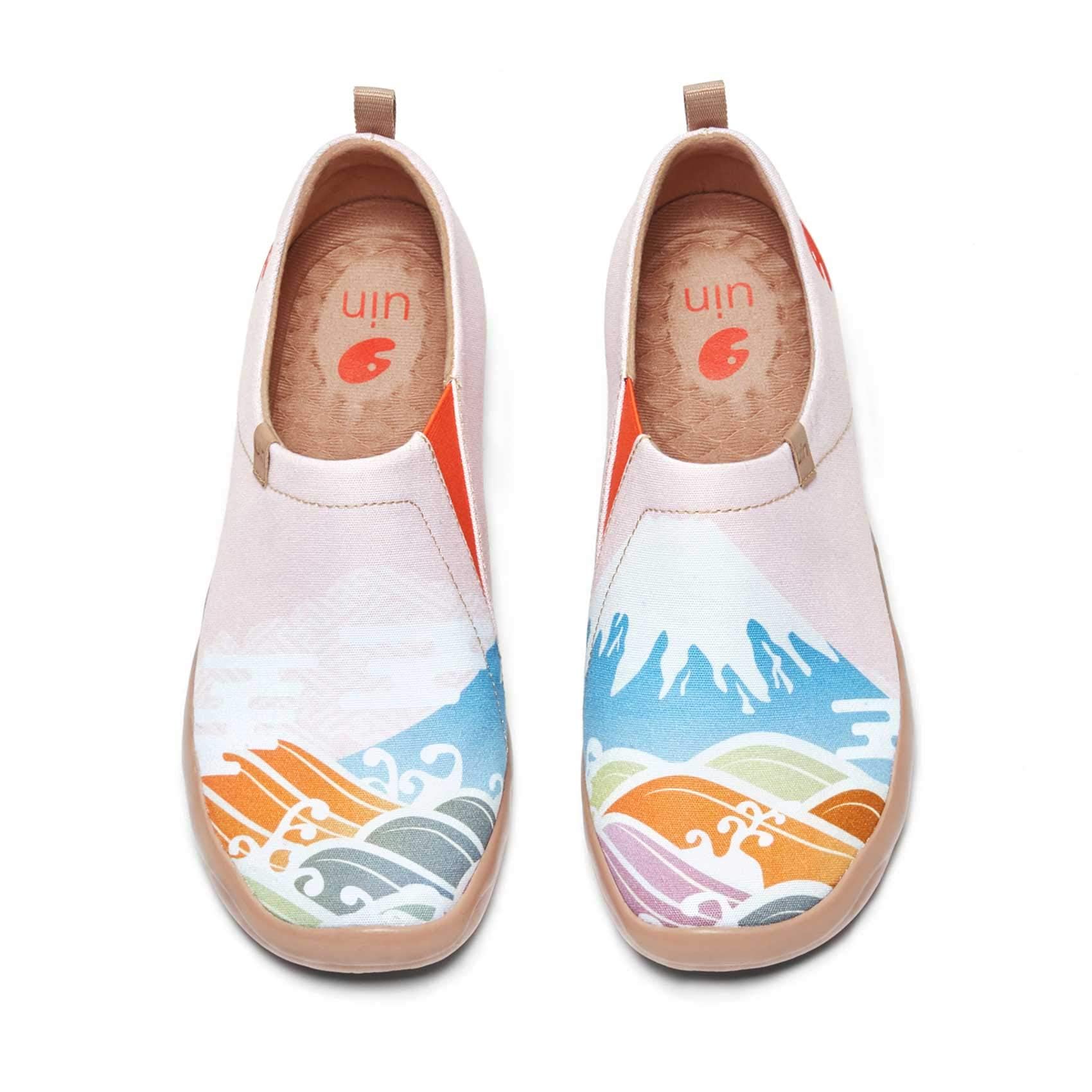 UIN Women's Art Travel Slip-On Loafers - Lightweight Breathable Casual Flats for Walking, Comfortable Slip On Shoes for Women - Perfect for Travel, Work & Everyday Wear