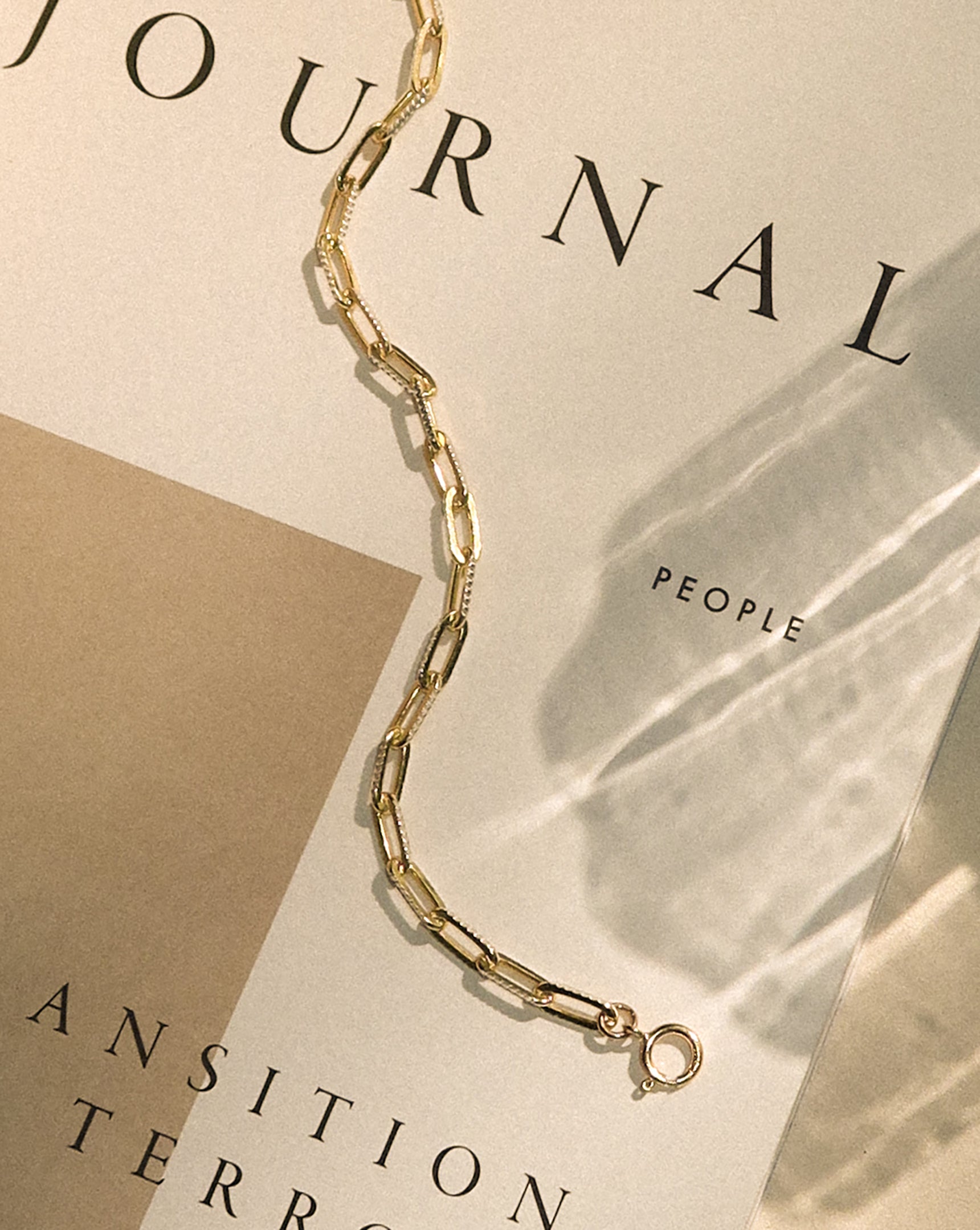 Diamond Cut Paperclip Chain Necklace - 14K Gold Plated Stainless Steel Jewelry for Women | Perfect for Layering, Everyday Wear & Special Occasions