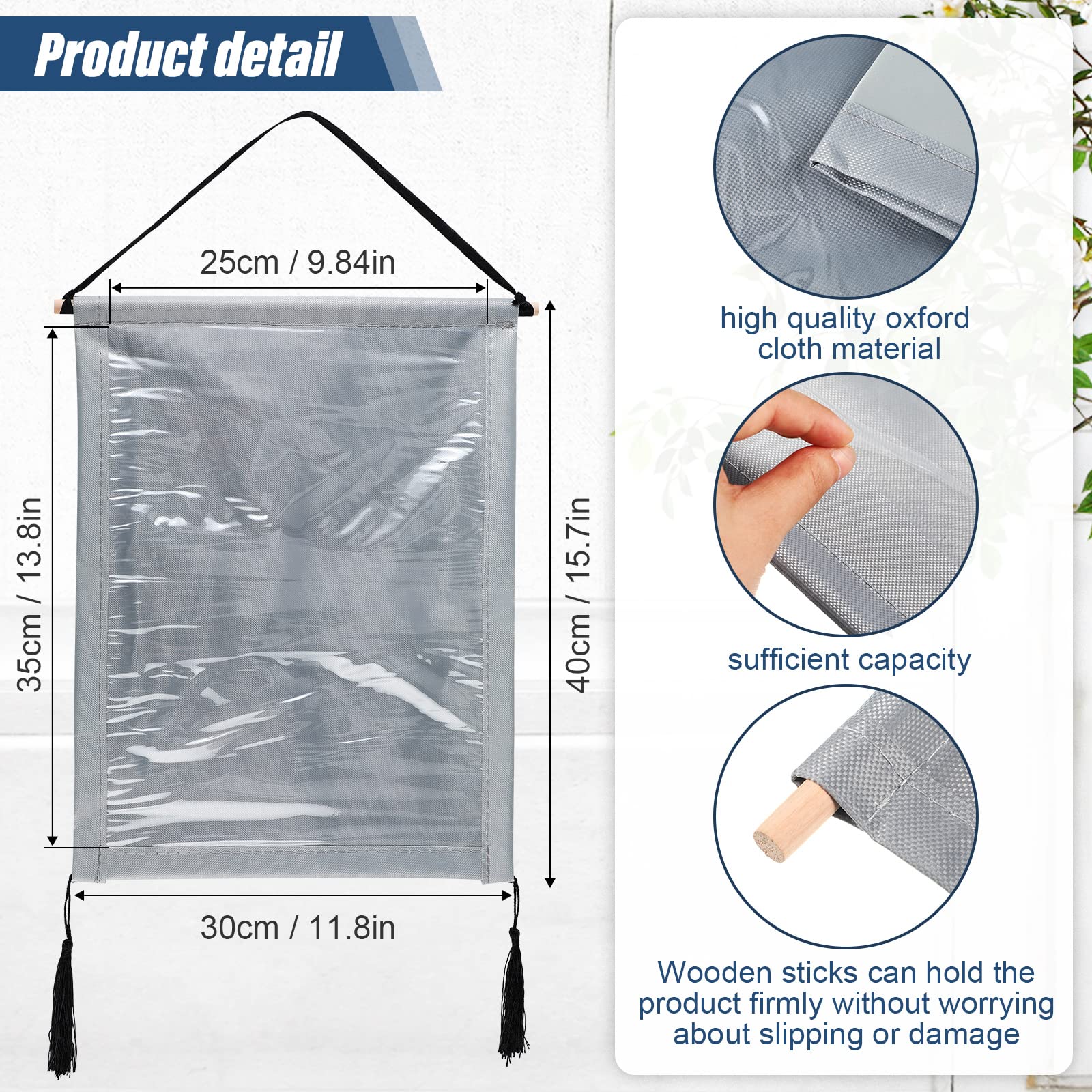 2 Pack Diamond Hanger Frames 12x16 Inch - PVC Picture Frames for Diamond Art, Posters, Photos & Maps with Wooden Stick & Hanging Kit | Perfect for Home Decor, Wall Display & DIY Craft Projects