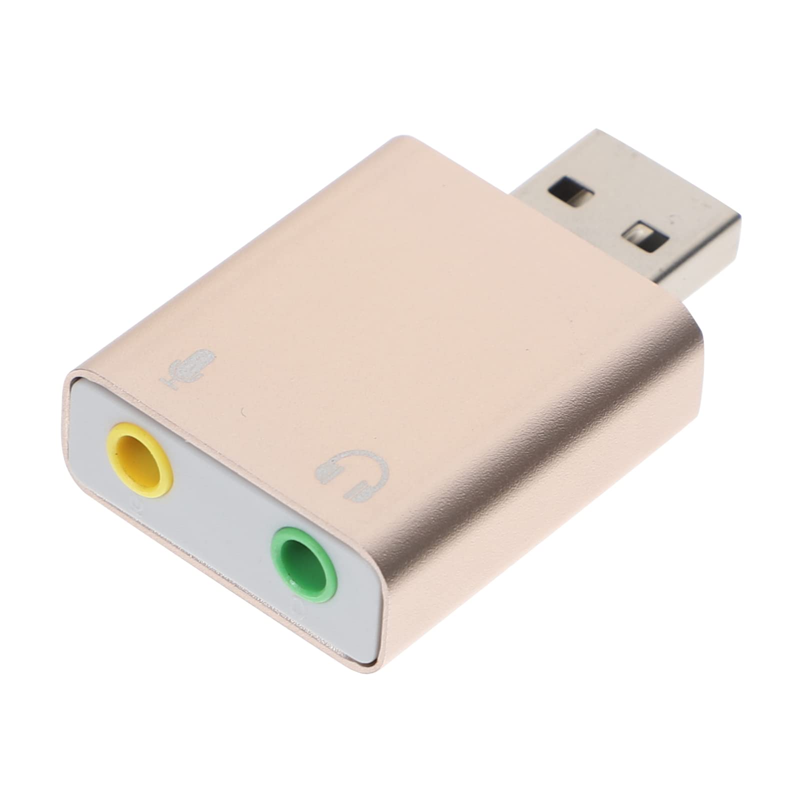 MILISTEN USB 7.1 Audio Adapter with Headset & Microphone Jack - Universal USB Sound Card for PC, Laptop, Gaming - Virtual Surround Sound for Streaming, Online Meetings & Music Production