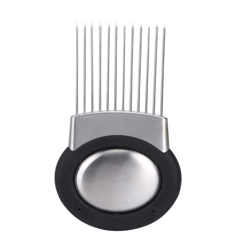 Premium Safety Non-Slip Handle Onion Chopper - Food Grade Stainless Steel Vegetable Slicer with Long Needle Design - Perfect for Dicing Onions, Potatoes, Tomatoes - Ideal for Kitchen, Home Cooking & Meal Prep
