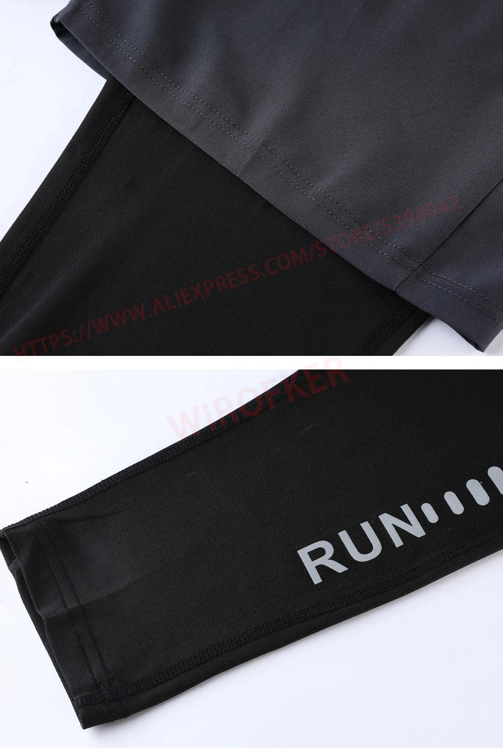 Men's 2-in-1 Running Pants with Pockets - Double Layer Training Leggings for Basketball, Fitness & Workout - Breathable Printed Sweatpants for Jogging, Gym & Outdoor Sports