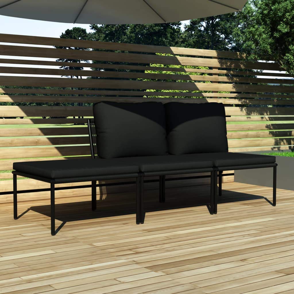 3-Piece Outdoor Patio Furniture Set - Steel Frame Conversation Sofa Lounge Set with Cushions for Backyard, Porch, Garden, Poolside & Balcony - Perfect for Relaxing, Entertaining & Outdoor Gatherings