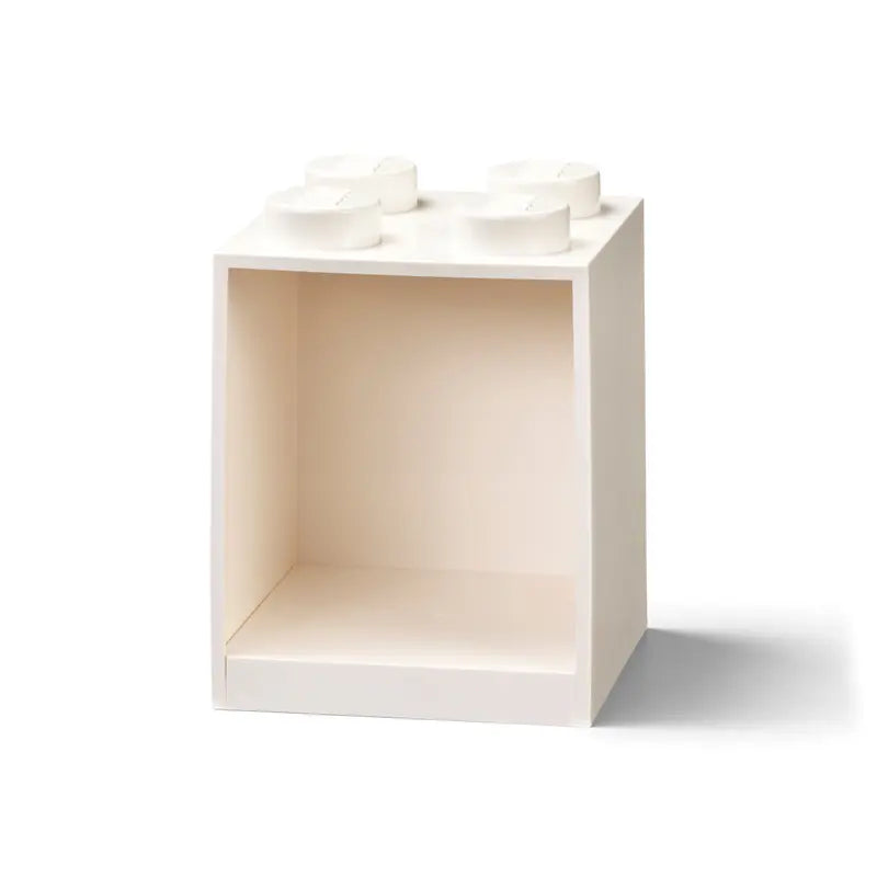 LEGO 4 Stud Brick Shelf - White Building Blocks Organizer | 30% Off | Perfect for LEGO Storage, Kids Room Decor & Creative Display