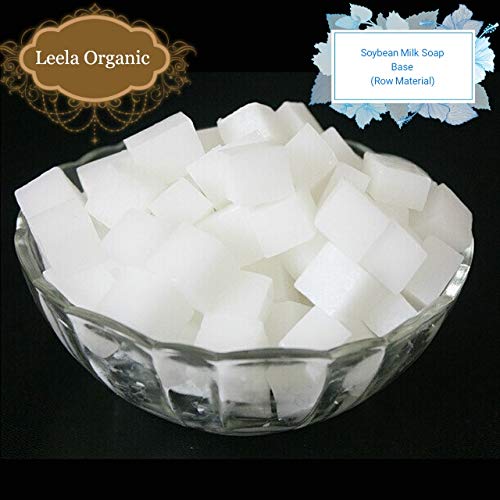 Leela Organic Soybean & Goat Milk Melt and Pour Soap Base - 100% Natural Vegan Soap Making Supplies for DIY Handcrafted Soaps (1kg White Soap Base) - Perfect for Homemade Skincare, Gifts, and Spa Treatments