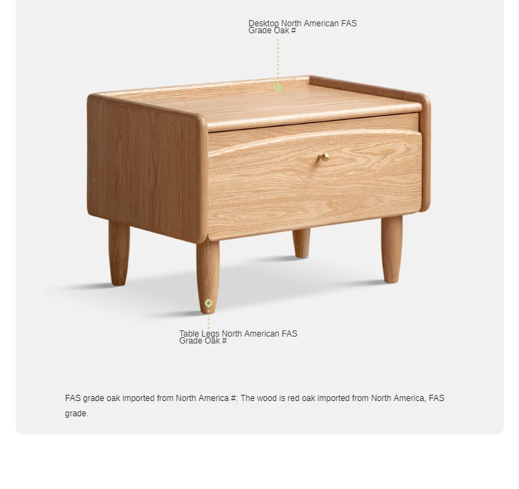 Solid Oak Wood Small Dressing Table with Mirror - Compact Vanity Desk for Bedroom, Makeup & Beauty Station - Perfect for Small Spaces & Apartment Living