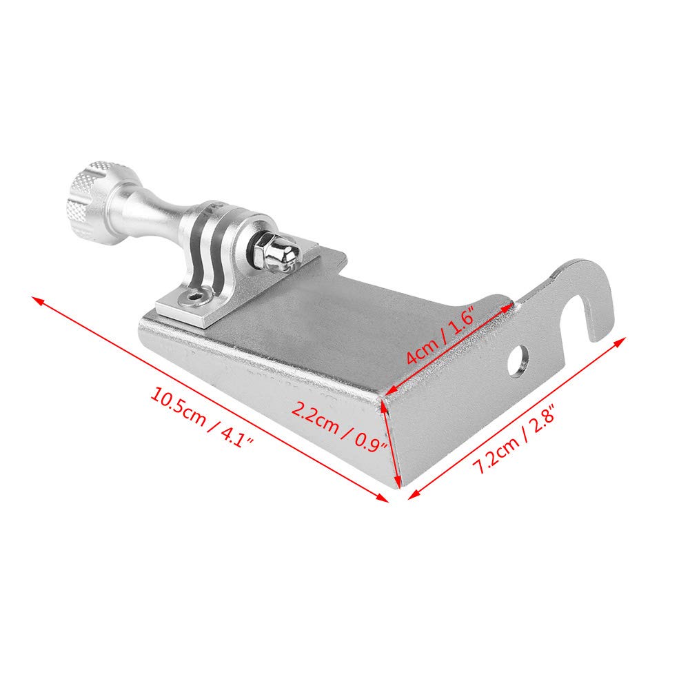 aqxreight - Black Motorcycle Front Left Camera Mount Bracket for BMW R1200GS LC & R1200GS LC ADV (Silver) - Durable Action Camera Accessory for Adventure Riding & Vlogging