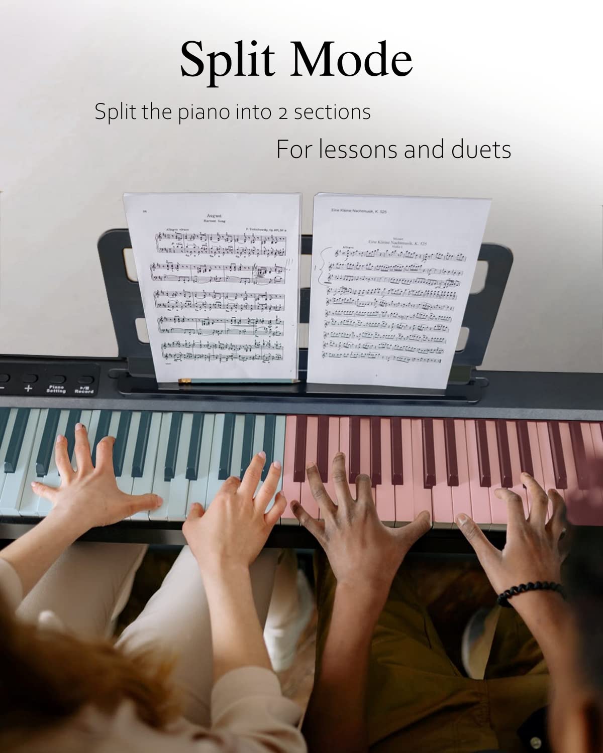 Longeye 88-Key Portable Digital Piano Set with Double-X Stand, Adjustable Bench, Carrying Case, Sustain Pedal & Headphones - Perfect for Home Practice, Studio Recording & Live Performances (Black)