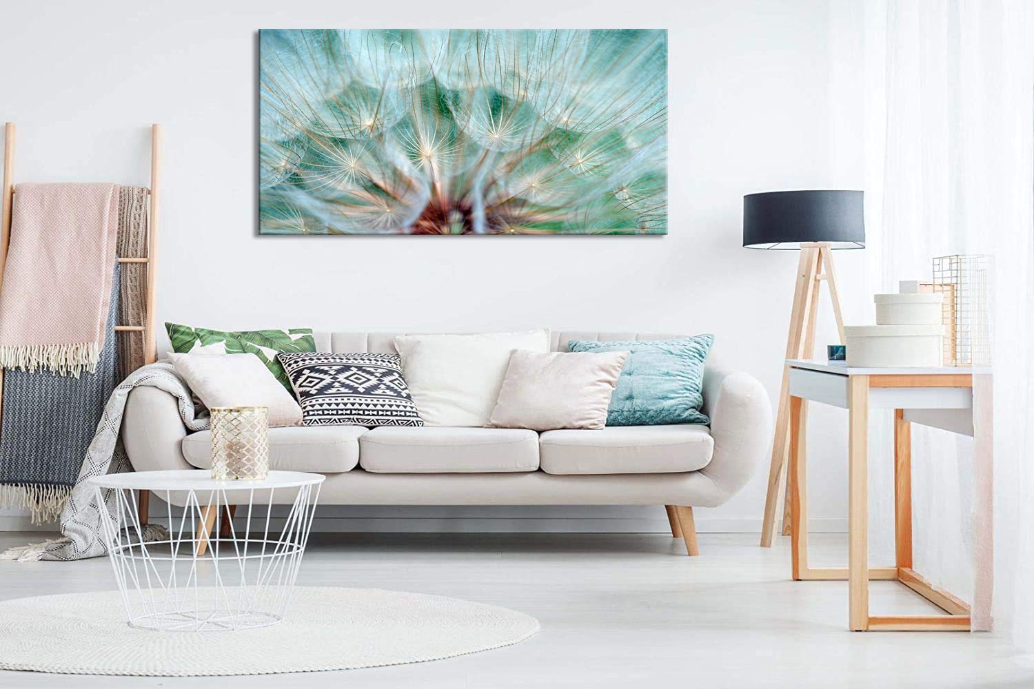 Dandelion Wall Art Canvas Print 30x60 - Floral Decor for Bedroom, Living Room & Office